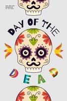 affiche mexicaine du jour des morts. dia de los muertos national vecteur
