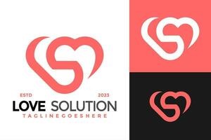 lettre s l'amour Solution logo conception vecteur symbole icône illustration