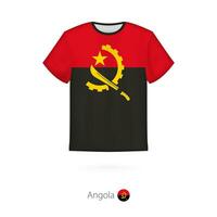 T-shirt conception avec drapeau de Angola. vecteur