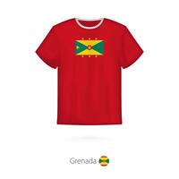T-shirt conception avec drapeau de grenade. vecteur
