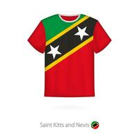 T-shirt conception avec drapeau de Saint kitts et névis. vecteur