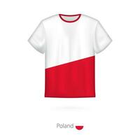 T-shirt conception avec drapeau de Pologne. vecteur