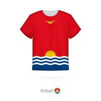 T-shirt conception avec drapeau de Kiribati. vecteur