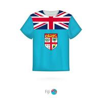 T-shirt conception avec drapeau de Fidji. vecteur