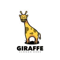 illustration de dessin animé de girafe vecteur