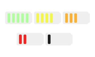 ensemble de coloré batterie indicateur illustration icônes2 vecteur