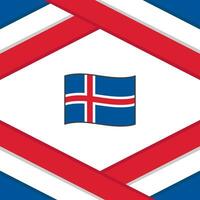 Islande drapeau abstrait Contexte conception modèle. Islande indépendance journée bannière social médias poste. Islande modèle vecteur