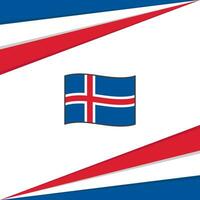 Islande drapeau abstrait Contexte conception modèle. Islande indépendance journée bannière social médias poste. Islande conception vecteur