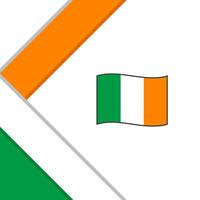 Irlande drapeau abstrait Contexte conception modèle. Irlande indépendance journée bannière social médias poste. Irlande illustration vecteur