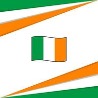 Irlande drapeau abstrait Contexte conception modèle. Irlande indépendance journée bannière social médias poste. Irlande conception vecteur