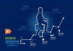 infographie homme d'affaires succès marché concept options de conception vecteur