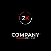 zk Créatif moderne des lettres logo conception modèle vecteur