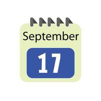 septembre du quotidien calendrier icône logo vecteur