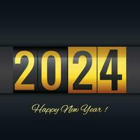 2024 content Nouveau année salutation carte Contexte vecteur