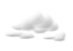 duveteux nuage illustration sur blanc Contexte vecteur