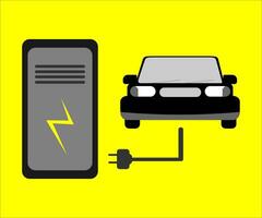 électrique voiture mise en charge vecteur illustration