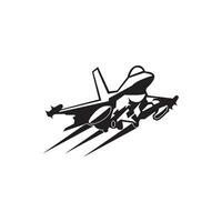 combattant jet icône vecteur illustration logo conception