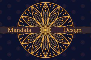 luxe mandala Contexte avec ornement vecteur