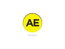 unique ae logo icône, monogramme ae cercle logo lettre vecteur art