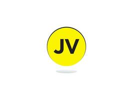 minimal jv lettre logo, Créatif jv logo icône vecteur pour affaires