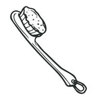 griffonnage douche brosse isolé objet sur une blanc arrière-plan, vecteur illustration