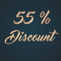 Signe de cuir «discount», illustration vectorielle vecteur