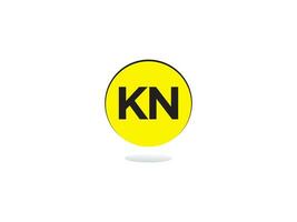 monogramme kn logo icône, minimaliste kn logo lettre vecteur art