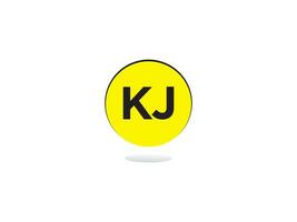 monogramme kj logo icône, minimaliste kj logo lettre vecteur art