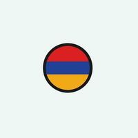 icône du drapeau de l'arménie vecteur