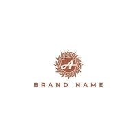 abstrait initiale lettre une ou aa monogramme cercle forme logo dans marron Couleur isolé sur une blanc Contexte. lettre une logo appliqué pour beauté studio affaires logo conception inspiration modèle vecteur