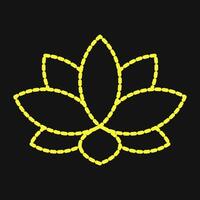 icône lotus. diwali fête éléments. Icônes dans à pois style. bien pour impressions, affiches, logo, décoration, infographies, etc. vecteur