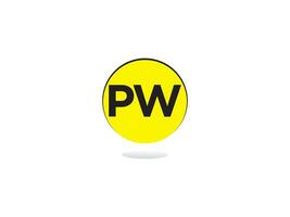 Créatif pw lettre logo, monogramme pw logo icône conception vecteur