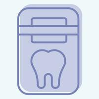 icône dentaire soie. en relation à dentiste symbole. deux Ton style. Facile conception modifiable. Facile illustration vecteur