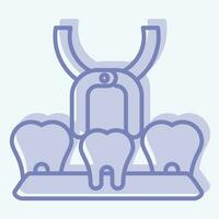 icône dent supplémentaire. en relation à dentiste symbole. deux Ton style. Facile conception modifiable. Facile illustration vecteur