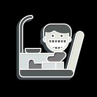 icône dentiste chaise. en relation à dentiste symbole. brillant style. Facile conception modifiable. Facile illustration vecteur