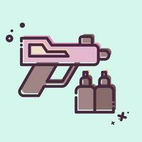 icône pistolet. en relation à poison symbole. mbe style. Facile conception modifiable. Facile illustration vecteur