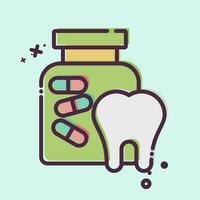 icône médicament. en relation à dentiste symbole. mbe style. Facile conception modifiable. Facile illustration vecteur