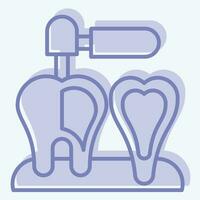 icône endodontiste. en relation à dentiste symbole. deux Ton style. Facile conception modifiable. Facile illustration vecteur