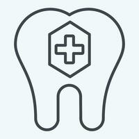 icône fluorure. en relation à dentiste symbole. ligne style. Facile conception modifiable. Facile illustration vecteur