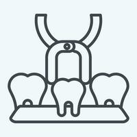 icône dent supplémentaire. en relation à dentiste symbole. ligne style. Facile conception modifiable. Facile illustration vecteur
