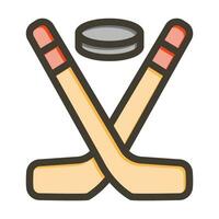 la glace le hockey vecteur épais ligne rempli couleurs icône pour personnel et commercial utiliser.