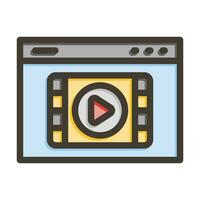 vidéo vecteur épais ligne rempli couleurs icône pour personnel et commercial utiliser.