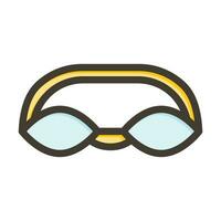 nager des lunettes vecteur épais ligne rempli couleurs icône pour personnel et commercial utiliser.