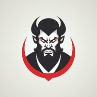 vampire diable démon mal homme mascotte logo conception vecteur illustration