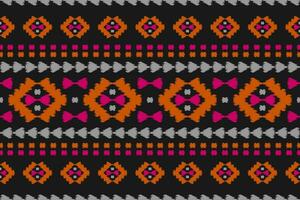 tapis ethnique motif ikat art. motif harmonieux d'ikat ethnique géométrique en tribal. façon mexicaine. vecteur