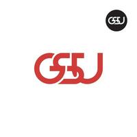 lettre gsu monogramme logo conception vecteur