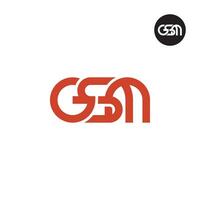 lettre gsm monogramme logo conception vecteur