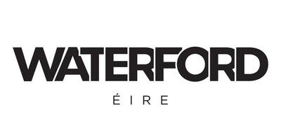 waterford dans le Irlande emblème. le conception Caractéristiques une géométrique style, vecteur illustration avec audacieux typographie dans une moderne Police de caractère. le graphique slogan caractères.