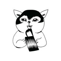 conception d'illustration vectorielle chat mignon vecteur