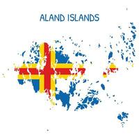 un terrain îles nationale drapeau en forme de comme pays carte vecteur